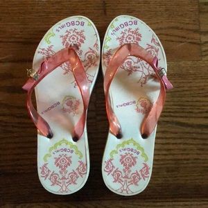 Unworn pink flip flops from BCBGirls.